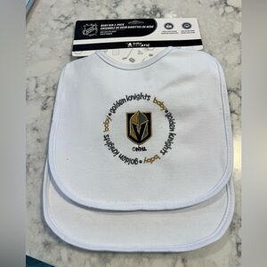 Set of 2 Vegas Golden Knights baby bib set NHL New